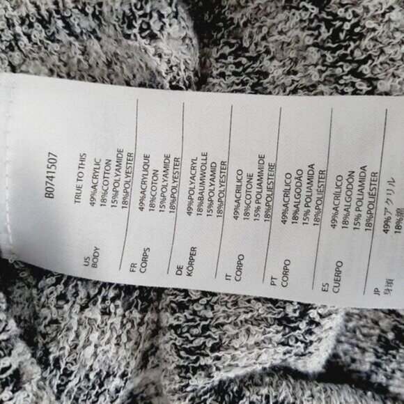 VOLCOM Striped High Low Hem Knit Sweater Oversized Gray Sz S - Picture 8 of 8